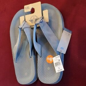 Mens DOCKERS Performance Flip Flops Thong Sandals Size XXL 14 Gray NWT